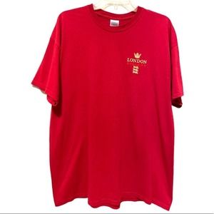 VACATION T Shirt Adults  X Large XL Gildan Maroon London, England Crown Graphic